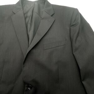 JONES‎ NEW YORK 44L Tall Black Suit Jacket Blazer Sport Coat Wool Lined 2 Button